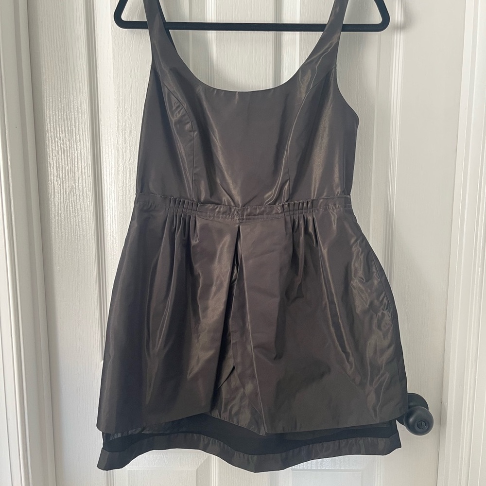 BCBGeneration Black Petal Bubble Mini Dress